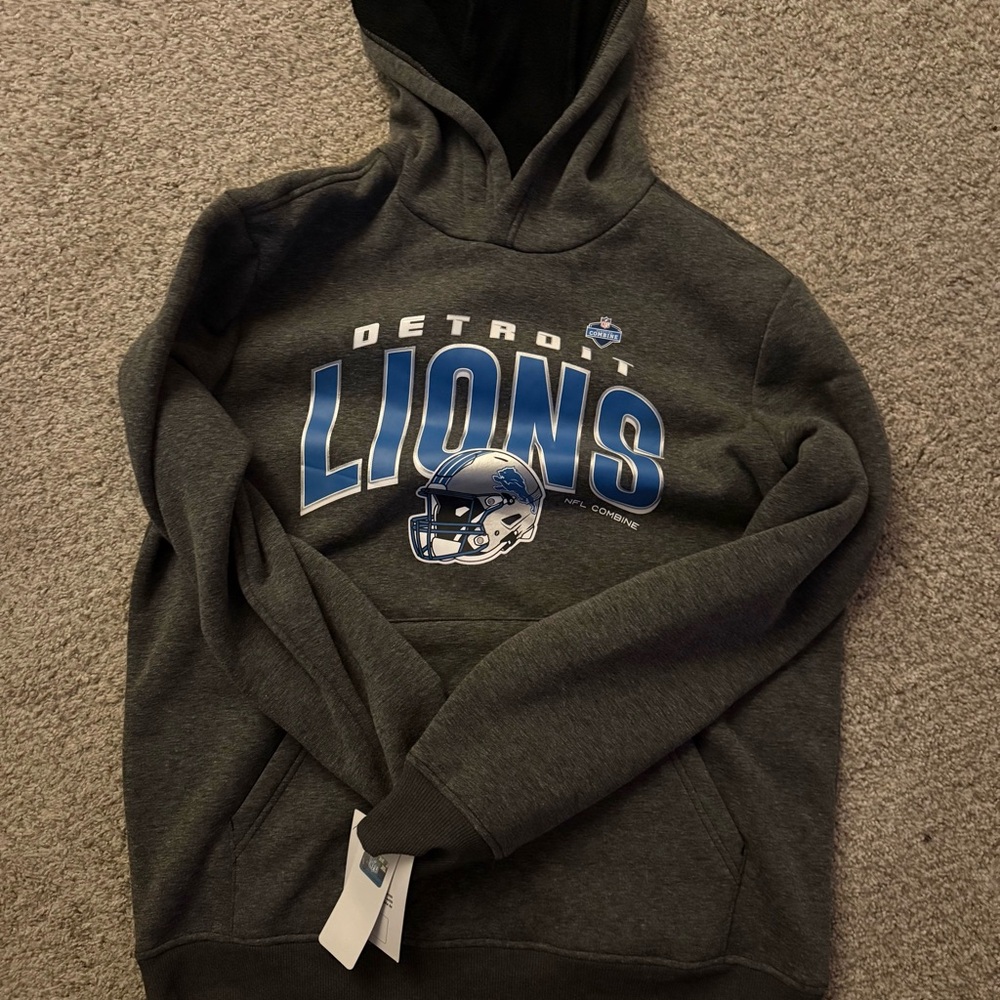 NFL Detroit Lions Charcoal Hoodie